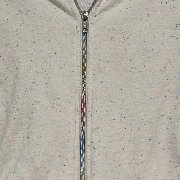 ROCKETS OF AWESOME neon rainbow hoodie size 8 - Picture 3 of 4
